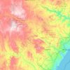 Rio Vaza-Barris topographic map, elevation, terrain
