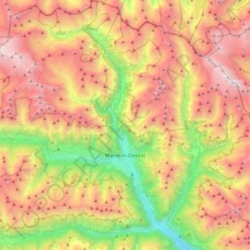 Matrei in Osttirol topographic map, elevation, terrain