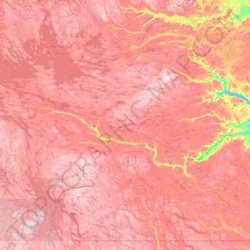 Fleuve Churchill topographic map, elevation, terrain