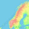 Norway topographic map, elevation, terrain