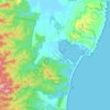 Bournda National Park topographic map, elevation, terrain