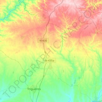 Beas topographic map, elevation, terrain