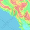 Bashkia Himarë topographic map, elevation, terrain