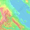 Comox Valley Regional District topographic map, elevation, terrain