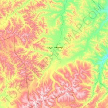 Chuluut topographic map, elevation, terrain