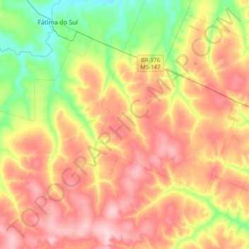 Vicentina topographic map, elevation, terrain