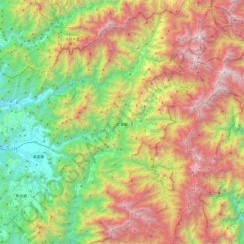 Renai Township topographic map, elevation, terrain
