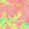 桑日县 topographic map, elevation, terrain