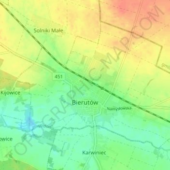Bernstadt topographic map, elevation, terrain