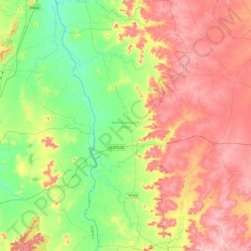 Maksoodangarh Tahsil topographic map, elevation, terrain