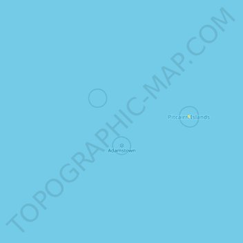 Pitcairn Islands topographic map, elevation, terrain