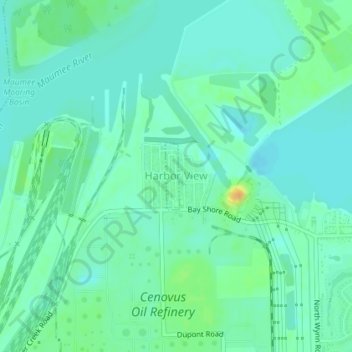Harbor View topographic map, elevation, terrain