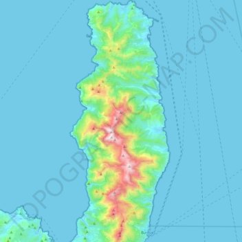 Cap Corse topographic map, elevation, terrain