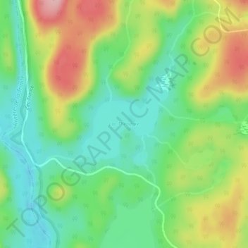 Lac Théodore topographic map, elevation, terrain
