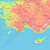 Akdeniz Bölgesi topographic map, elevation, terrain