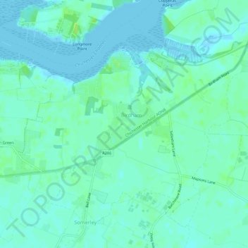 Birdham topographic map, elevation, terrain