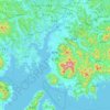 Sacheon-si topographic map, elevation, terrain