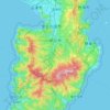 Izu topographic map, elevation, terrain