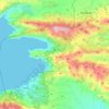 Municipal Unit of Vilia topographic map, elevation, terrain