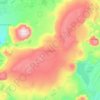 Langjökull topographic map, elevation, terrain
