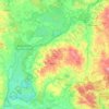 powiat moniecki topographic map, elevation, terrain