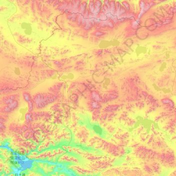 东汝乡 topographic map, elevation, terrain