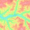 Lake Eucha topographic map, elevation, terrain