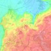 Sztum County topographic map, elevation, terrain