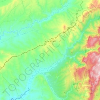 Villacarrillo topographic map, elevation, terrain