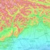 Prealpi Carniche topographic map, elevation, terrain
