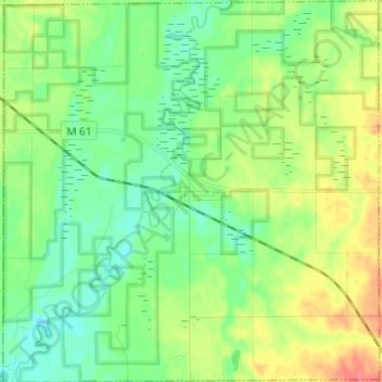 Redding Township topographic map, elevation, terrain