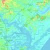 Santo Amaro das Brotas topographic map, elevation, terrain