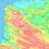 Paso de Calais topographic map, elevation, terrain