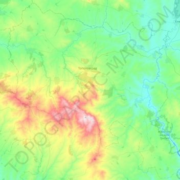 Topolovgrad topographic map, elevation, terrain