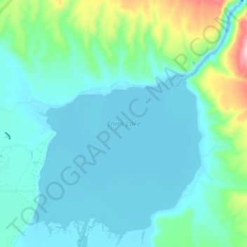 Ennis Lake topographic map, elevation, terrain
