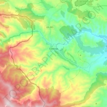 Cornago topographic map, elevation, terrain