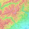 Walliser Alpen topographic map, elevation, terrain