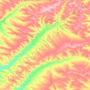 Milyutinsky District topographic map, elevation, terrain