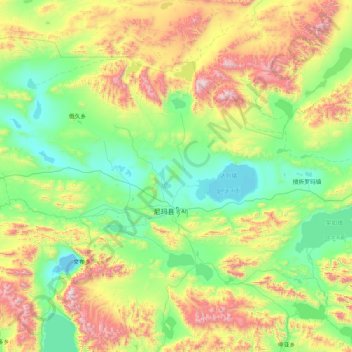 尼玛镇 topographic map, elevation, terrain