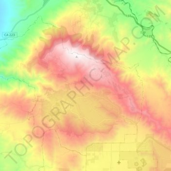 Bear Valley Springs topographic map, elevation, terrain