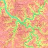 Allegheny County topographic map, elevation, terrain