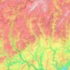 Eifelkreis Bitburg-Prüm topographic map, elevation, terrain