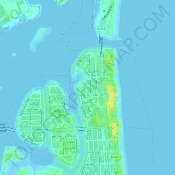 Bal Harbour Village topographic map, elevation, terrain