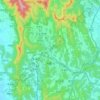 Gyeryong-si topographic map, elevation, terrain