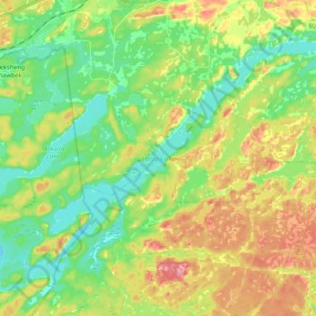 Long Lake topographic map, elevation, terrain