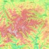 Shennongjia topographic map, elevation, terrain