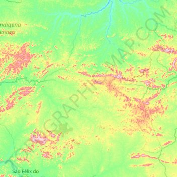 Vila Ladeira Vermelha topographic map, elevation, terrain