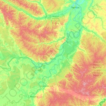 Nauta topographic map, elevation, terrain