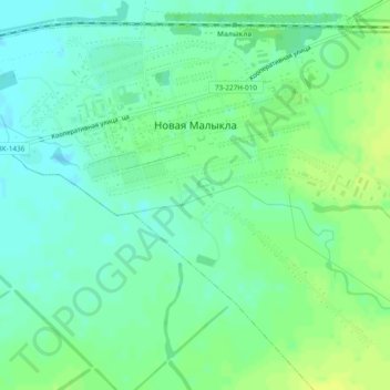 Novaya Malykla topographic map, elevation, terrain