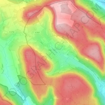 Ippingen topographic map, elevation, terrain